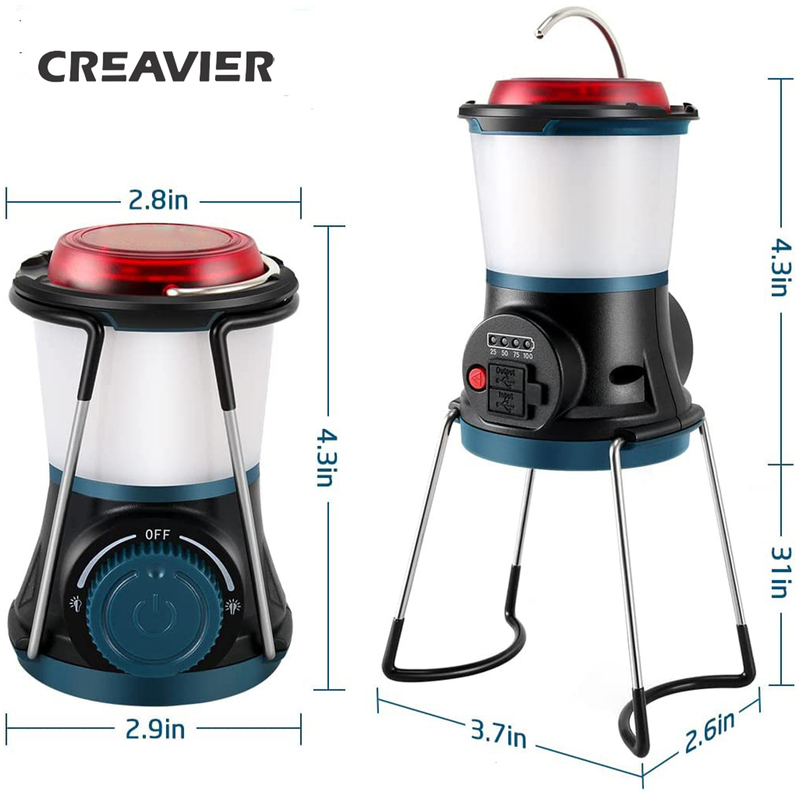 Creavier 野營燈,可充電 LED 露營燈籠,應急充電寶-可為手機充電
