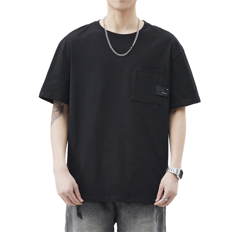 短袖t恤 – 夏季字母刺繡五分半袖寬松