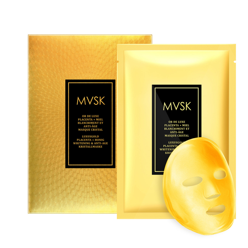 MVSK【★液態金面膜】奢稀金羊胎蜂蜜美白抗初老水凝面膜43g x 5片