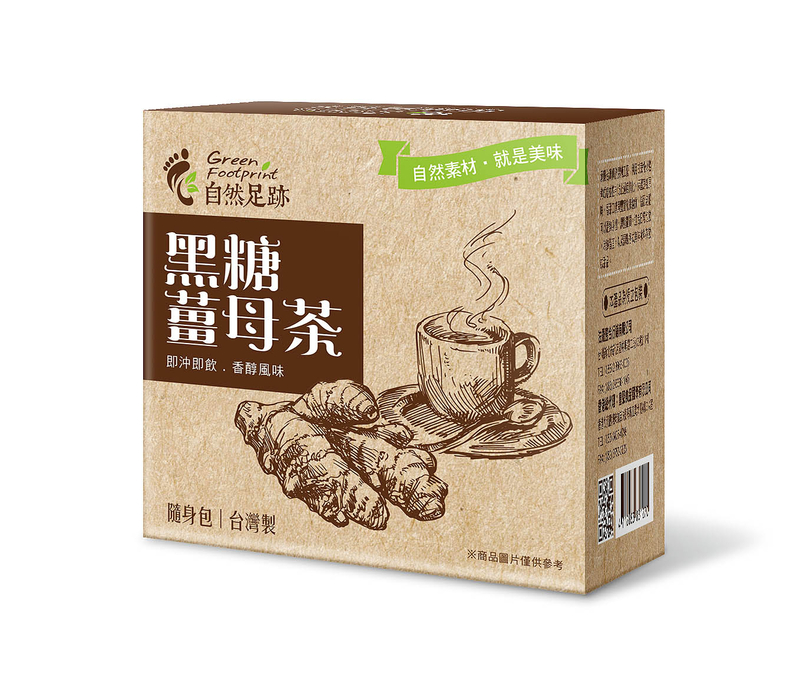 【自然足跡】黑糖薑母茶 160g／盒 X 3