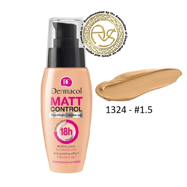 Dermacol18H啞光控油防水粉底液#1.5色(30毫升)