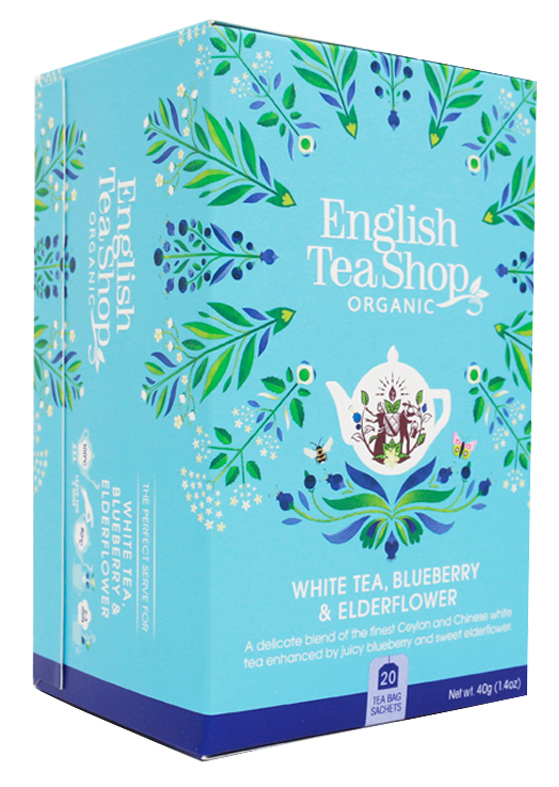 (英国茶店)有机蓝莓接骨木花白茶