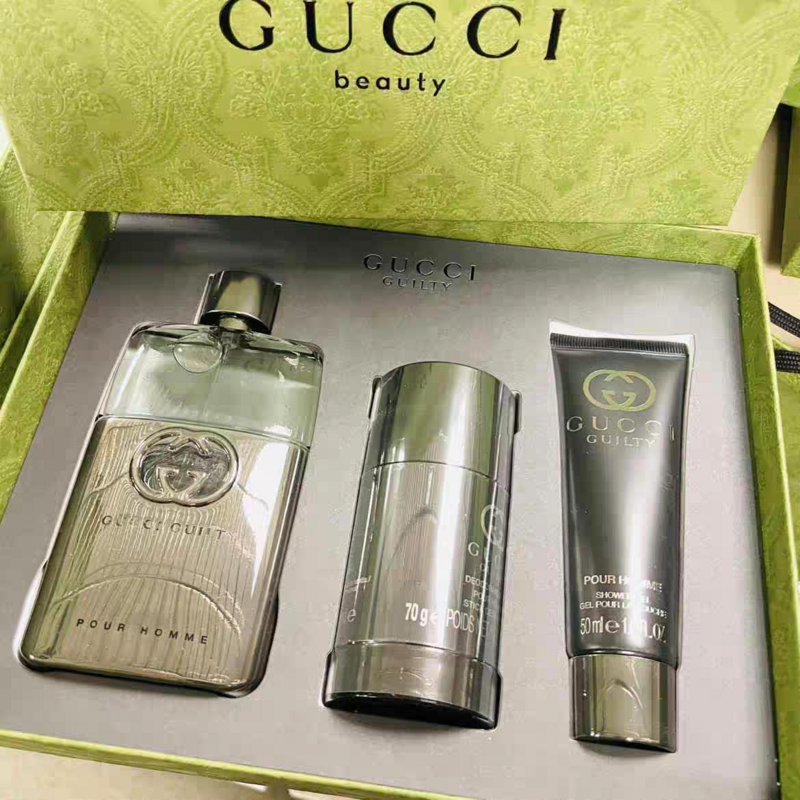 Gucci 古馳 罪愛男士三件套（EDT 90ml + 止汗膏 75g + 沐浴露 50ml）