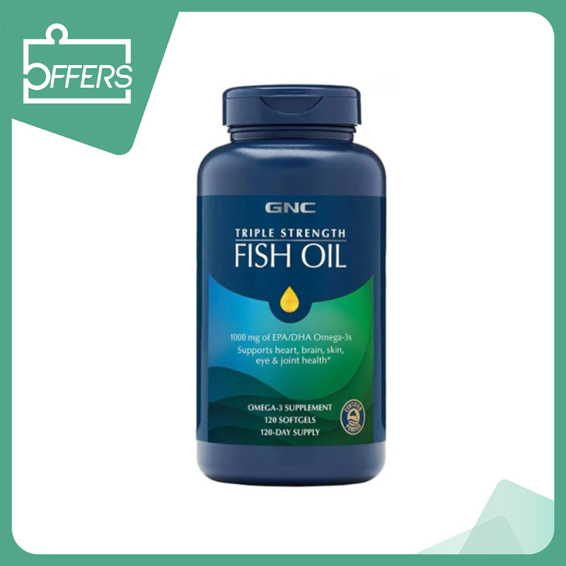 GNC - 3倍超級魚油 1,000mg 膠囊 120粒 ／ 樽