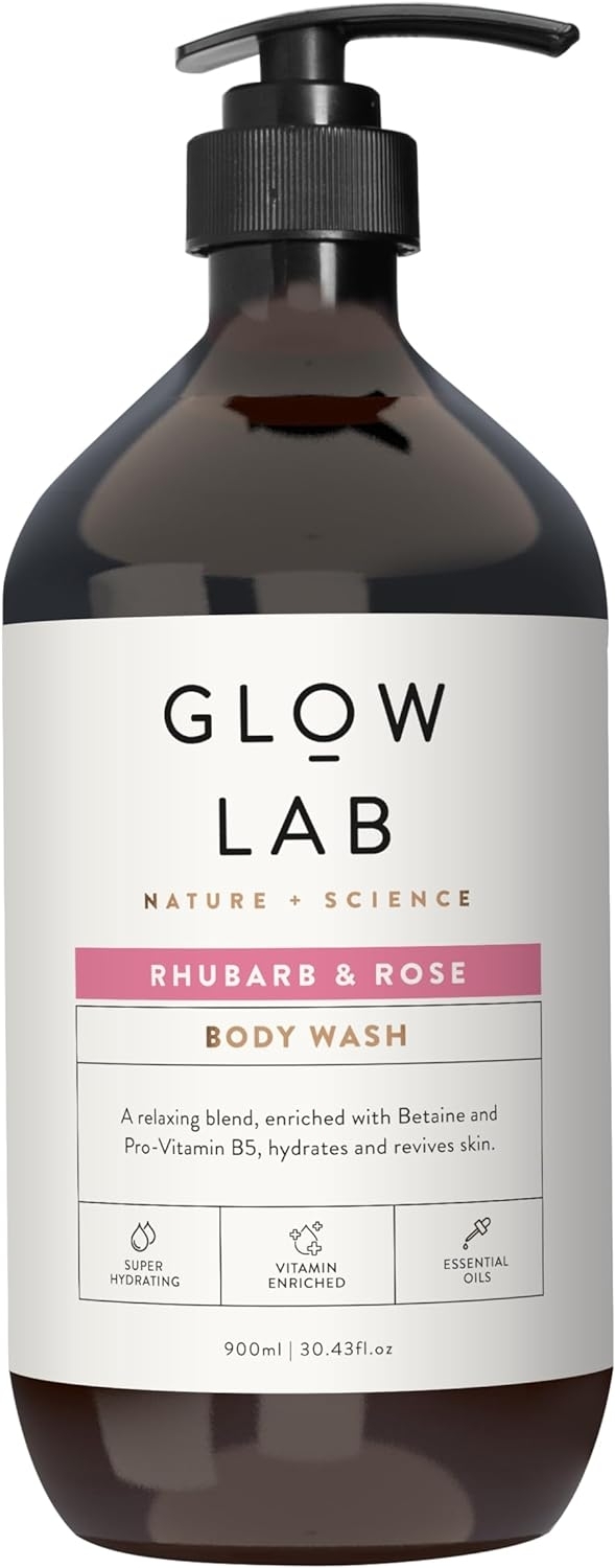 Glow Lab 玫瑰大黃舒緩沐浴露 Rhubarb & Rose Body Wash 900ml
