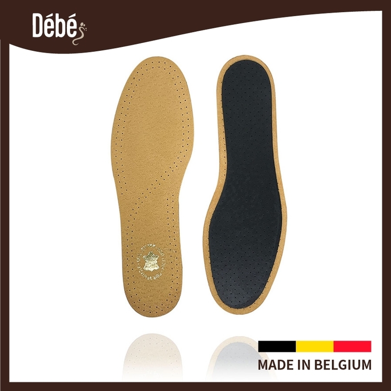 DEBE 凹凸紋全皮鞋墊 附乳膠底墊