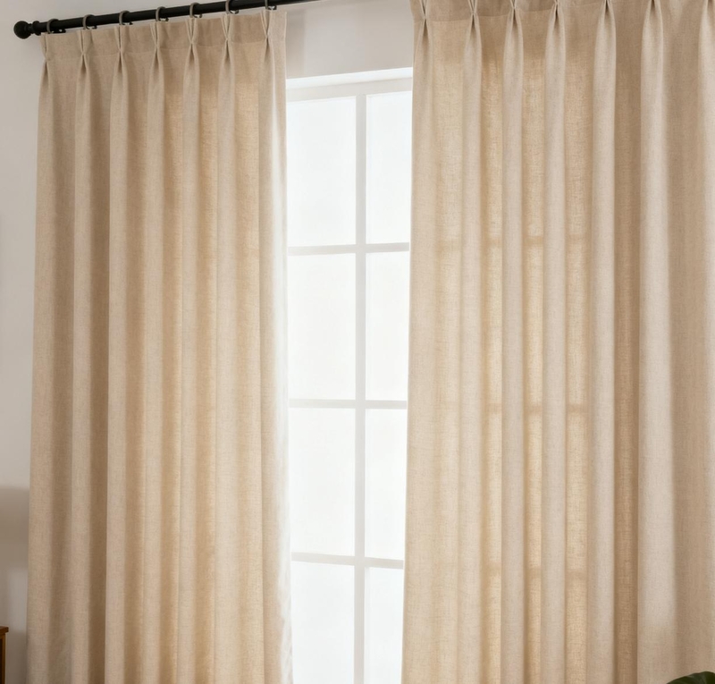 遮光防塵簡約窗簾 (兩片裝)