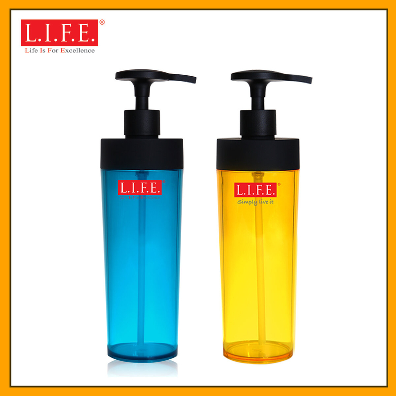 【2件優惠裝】北歐簡約 Brighton 600ml 泵裝瓶 (冰湖藍+金絲黃) (不含皂液)