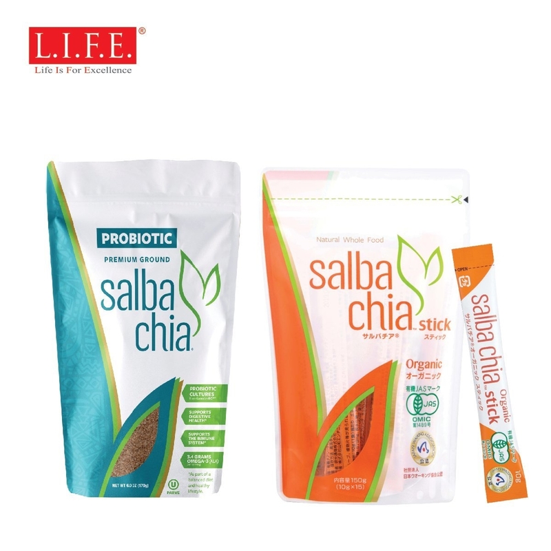 【全新】[優惠裝]10億益生菌x超營奇亞籽粉170克+Salba Chia超營奇亞籽150克 •有機認證•特高奧米加3