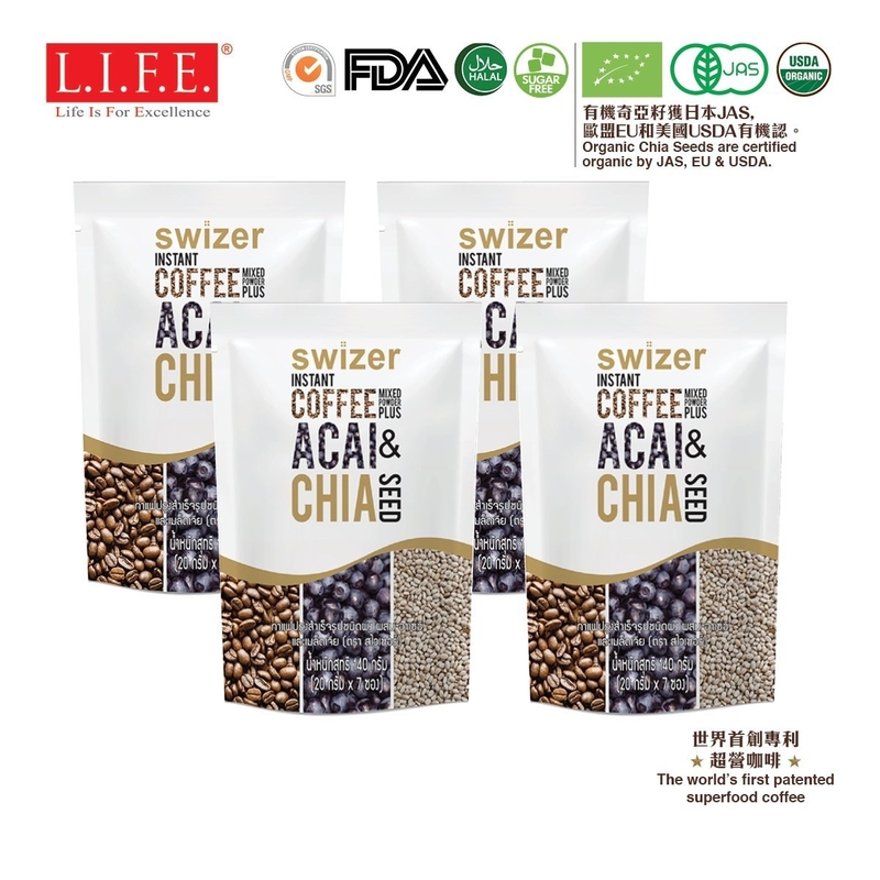 Swizer [4包優惠裝]美肌．瘦身．超營咖啡 20克 X 7包