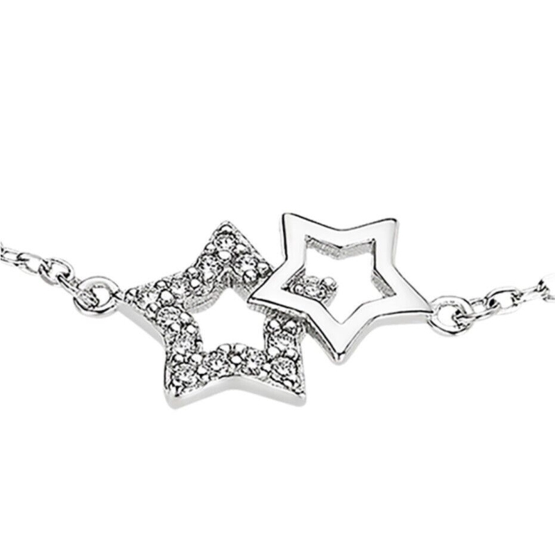 Lotus  925 銀 星星雙印手鍊