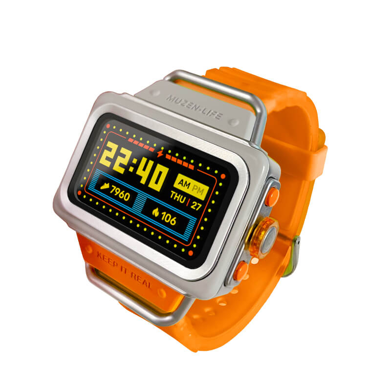 貓王靈感MC WATCH輕智能潮酷腕表藍牙手表橙色MW-W1