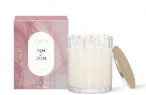 CIRCA 大豆蠟燭 350克 - 玫瑰 & 荔枝