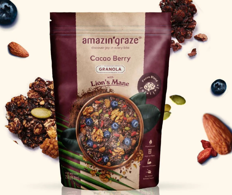 Amazin' graze 可可粒核桃猴頭菇即食早餐 250g