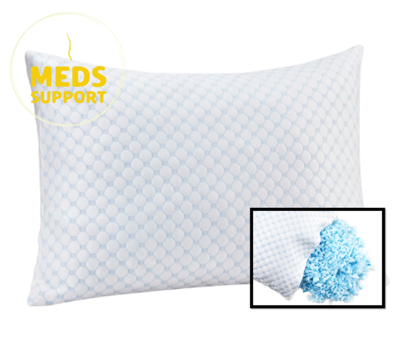MedS Support Ergo冰爽調節枕頭(雙面料枕頭,自由調節高度)