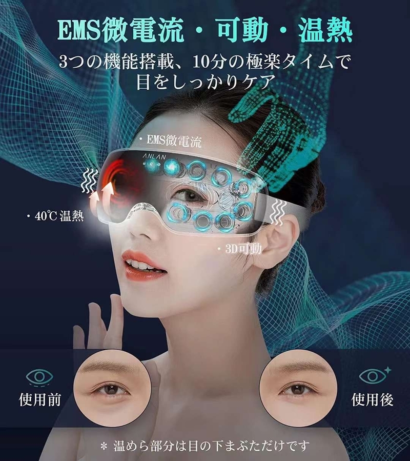 日本ANLAN 穴位溫感眼罩