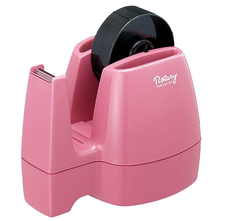 KOKUYO  粉紅色可轉動膠紙座文具座 T-M13P