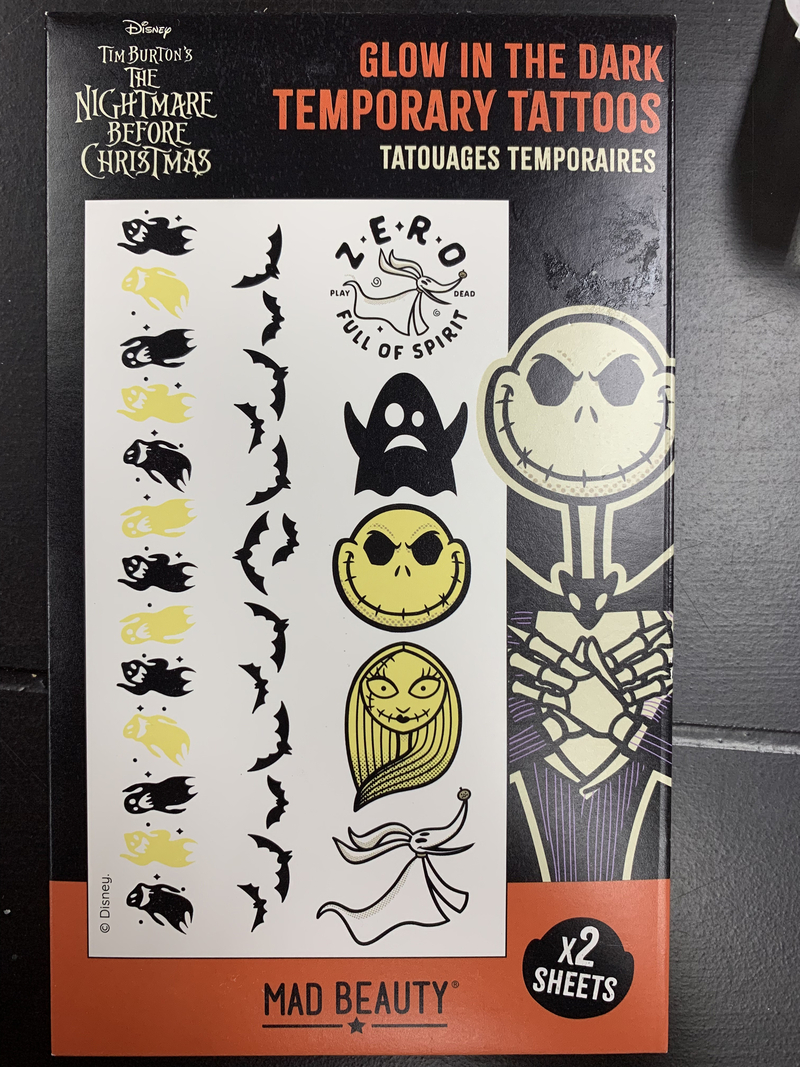 Disney香港迪士尼 怪誕城之夜 紋身發光貼紙